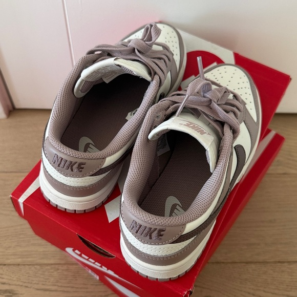 Nike Dunk Low Women's Sneakers in Sail and Plum - Picture 7 of 10